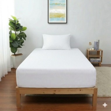 Nevresim Dünyası Tek  Kişilik Çarşaf Seti Beyaz