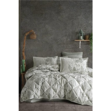 Clasy Çift Kişilik Ranforce Yorgan Seti Tuva V1 Yeşil