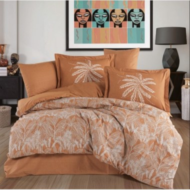 Hobby Çift Kişilik Poplin Nevresim Selene Tarçın