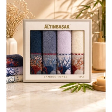 Altınbaşak Bambu 4´lü 50x90 El Havlusu Eva