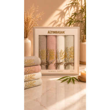 Altınbaşak Bambu 4´lü 50x90 El Havlusu Laurel
