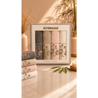 Altınbaşak Bambu 4´lü 50x90 El Havlusu Noble