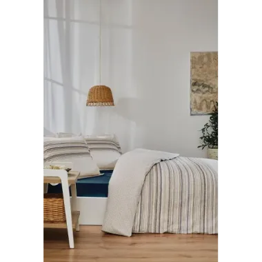 Özdilek Çift Kişilik Ranforce Nevresim Takımı Coser Bej