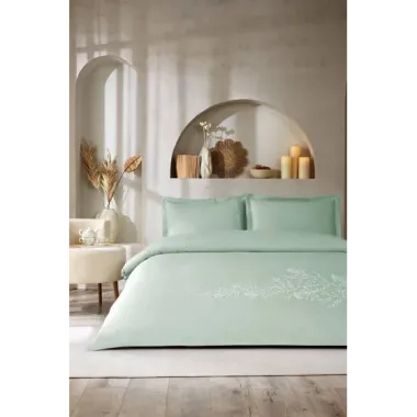 Özdilek Çift Kişilik Ranforce Nevresim Takımı Mozollino Yeşil