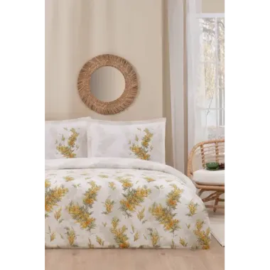Özdilek Çift Kişilik Ranforce Nevresim Takımı Nilotica Sarı