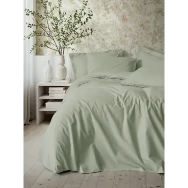 Cotton Box Plain Adaçayı Tek Kişilik Ranforce Nevresim Takımı