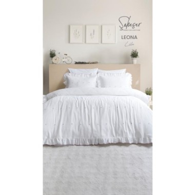 Şaheser Home Collection Jakarlı Nevresim Takımı Çift Kişilik Leona Lila