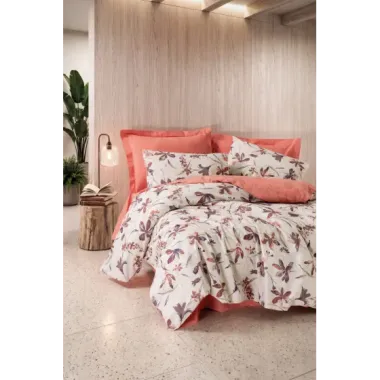 Cotton Box Modeline Çift Kişilik Nevresim Takımı Wilda Tarçın