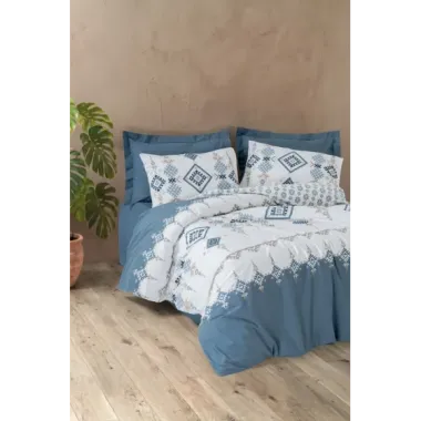 Cotton Box Bohem Nevresim Takımı Çift Kişilik Talora İndigo
