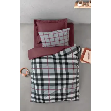Cotton Box Genç Ranforce Nevresim Takımı Tek Kişilik Brave Bordo