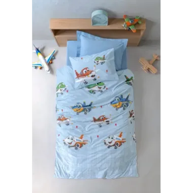Cotton Box Genç Ranforce Nevresim Takımı Tek Kişilik Jetty İndigo
