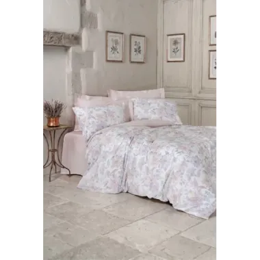 Cotton Box  Saten Nevresim Takımı Çift Kişilik Maybele Pudra