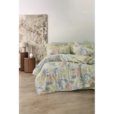 Cotton Box  Saten Nevresim Takımı Çift Kişilik Canopy Yeşil