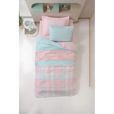 Cotton Box Genç Ranforce Nevresim Takımı Tek Kişilik Liora Pembe