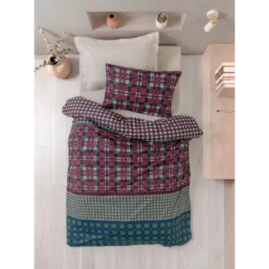 Cotton Box Genç Ranforce Nevresim Takımı Tek Kişilik Varsity Bej